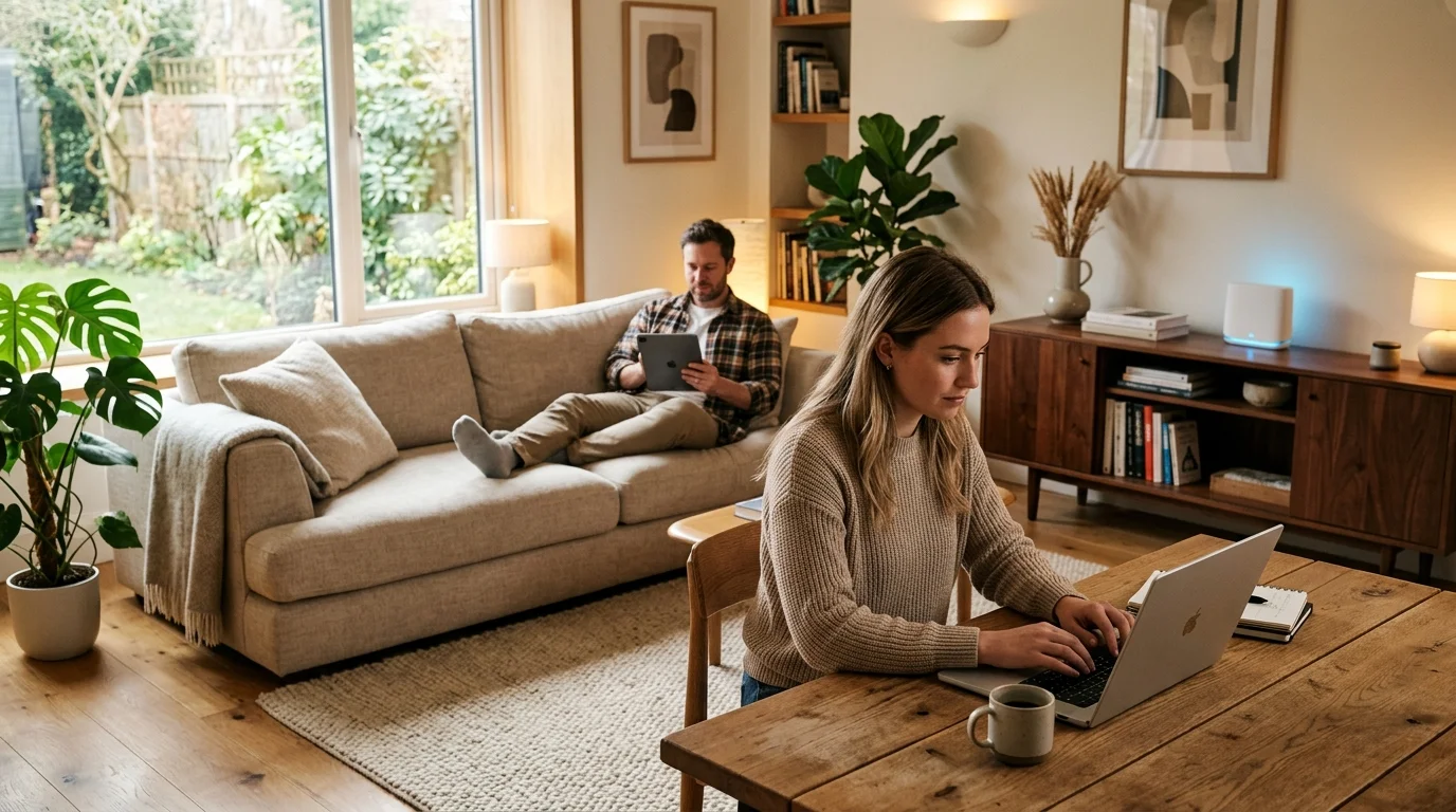 High-speed fiber internet and Wi-Fi connectivity for a connected home