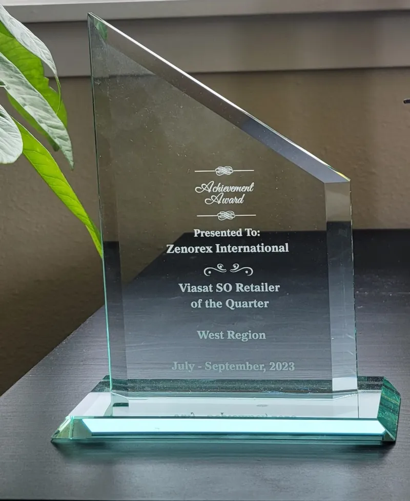 Viasat SO Retailer of the Quarter award presented to Zenorex International, West Region, July to September 2023